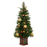 Enchanted &amp; Evergreen Palmer Deluxe Mountain Pine LED Potted Christmas Tree