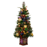Enchanted &amp; Evergreen Palmer Deluxe Mountain Pine LED Potted Christmas Tree