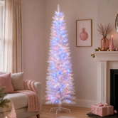 Enchanted &amp; Evergreen White Asbury Fairy Floss LED Christmas Tree