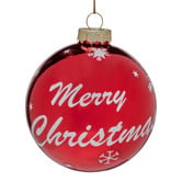 Enchanted &amp; Evergreen Merry Christmas Glass Baubles