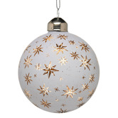 Enchanted &amp; Evergreen Gold Stars Glass Baubles