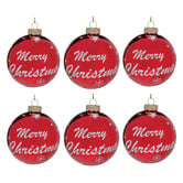 Enchanted &amp; Evergreen Merry Christmas Glass Baubles