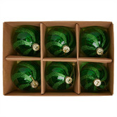 Enchanted &amp; Evergreen Wavy Glitter Glass Baubles