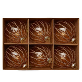 Enchanted &amp; Evergreen Gold Glitter Glass Baubles