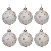Enchanted &amp; Evergreen Gold Stars Glass Baubles