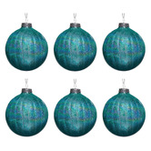 Enchanted &amp; Evergreen Teal Glass Baubles