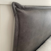Bedhead Heaven Slate Grey Wiegand Faux Leather Bedhead