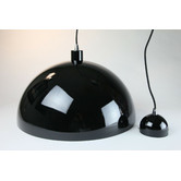 Retro Glow Black Kings 1 Light Aluminium Pendant