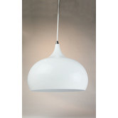 Retro Glow White Sellicks 1 Light Metal Pendant 