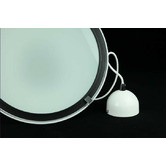 Retro Glow White Bronte 1 Light Aluminum Pendant