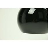 Retro Glow Black Paradise 1 Light Aluminium Pendant