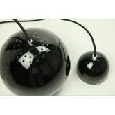 Retro Glow Black Paradise 1 Light Aluminium Pendant