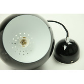 Retro Glow Black Paradise 1 Light Aluminium Pendant