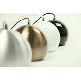 Retro Glow Black Paradise 1 Light Aluminium Pendant