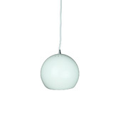 Retro Glow White Paradise 1 Light Aluminium Pendant  