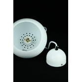 Retro Glow White Paradise 1 Light Aluminium Pendant  