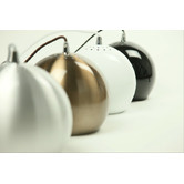 Retro Glow White Paradise 1 Light Aluminium Pendant  