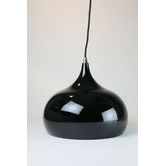 Retro Glow Black Aldinga 1 Light Metal Pendant