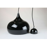 Retro Glow Black Aldinga 1 Light Metal Pendant
