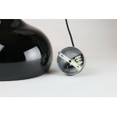 Retro Glow Black Aldinga 1 Light Metal Pendant