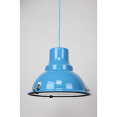 Retro Glow Blue Bronte 1 Light Pendant