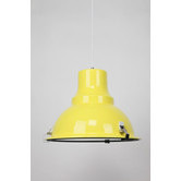 Retro Glow Yellow Bronte 1 Light Pendant 