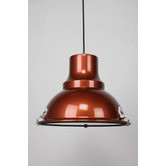 Retro Glow Pearl Copper Bronte 1 Light Aluminum Pendant