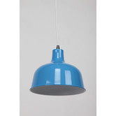 Retro Glow Light Blue 1 Light Metal Pendant