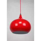 Retro Glow Mini Kirke Frame Red Pendant Light