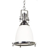 Retro Glow Snapper Metal &amp; Glass Pendant Light
