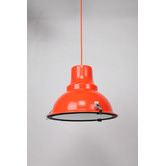 Retro Glow Orange Bronte 1 Light  Metal Pendant 