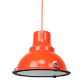 Retro Glow Orange Bronte 1 Light  Metal Pendant 