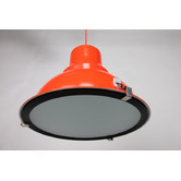 Retro Glow Orange Bronte 1 Light  Metal Pendant 