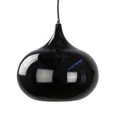 Retro Glow Black Kipr 1 Light Aluminium Pendant 