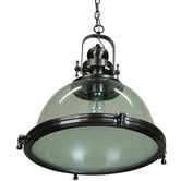Retro Glow Brass Shannon 1 Light Metal Pendant