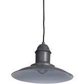 Retro Glow Grey Cheviot 1 Light Pendant