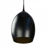 Retro Glow Matte Black Hyams 1 Light Pendant