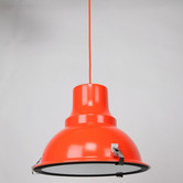 Retro Glow Orange Bronte 1 Light  Metal Pendant 