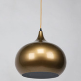 Retro Glow Mini Kirke 1 Light Pendant in Pearl Gold