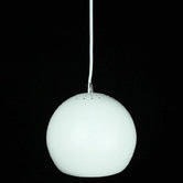 Retro Glow White Paradise 1 Light Aluminium Pendant  