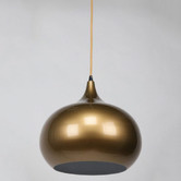 Retro Glow Pearl Gold Sellicks 1 Light Metal Pendant