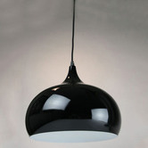 Retro Glow Black Aldinga 1 Light Metal Pendant