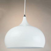 Retro Glow White Sellicks 1 Light Metal Pendant 
