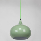 Retro Glow Green Sellicks 1 Light Metal Pendant