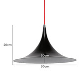 Retro Glow Red Trinity 1 Ligh Metal Pendant Light