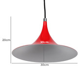 Retro Glow Red Trinity 1 Ligh Metal Pendant Light