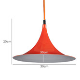 Retro Glow Red Trinity 1 Ligh Metal Pendant Light