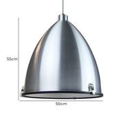 Retro Glow Nestor Pendant Light in Aluminium