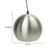 Retro Glow Silver Paradise 1 Light Aluminium Pendant