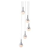 Retro Glow Edison 5 Light Pendant